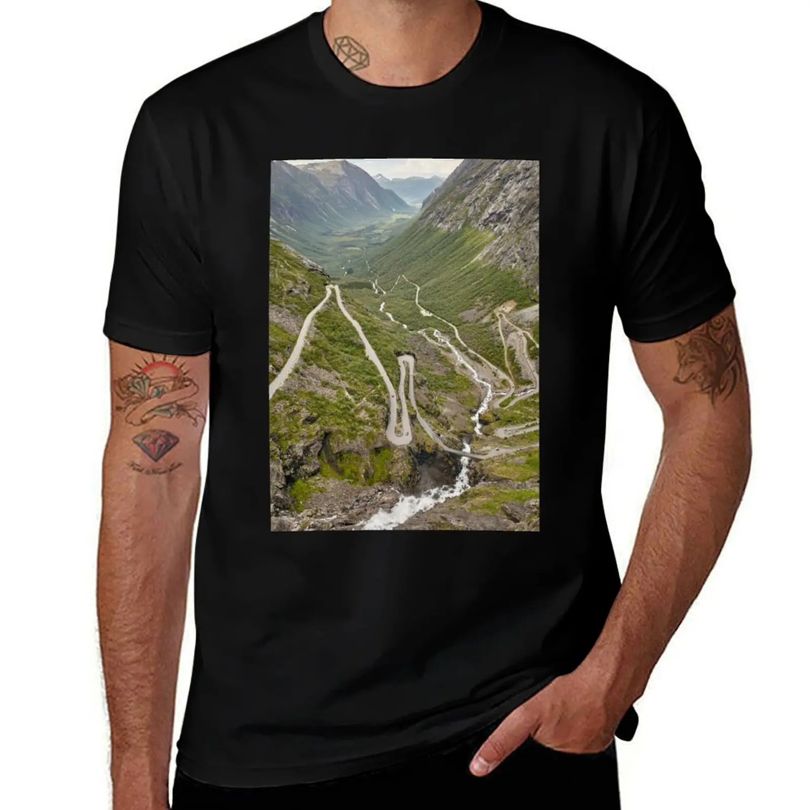 Футболка Geiranger-Trollstigen, Норвегия, повседневная футболка в уличном стиле