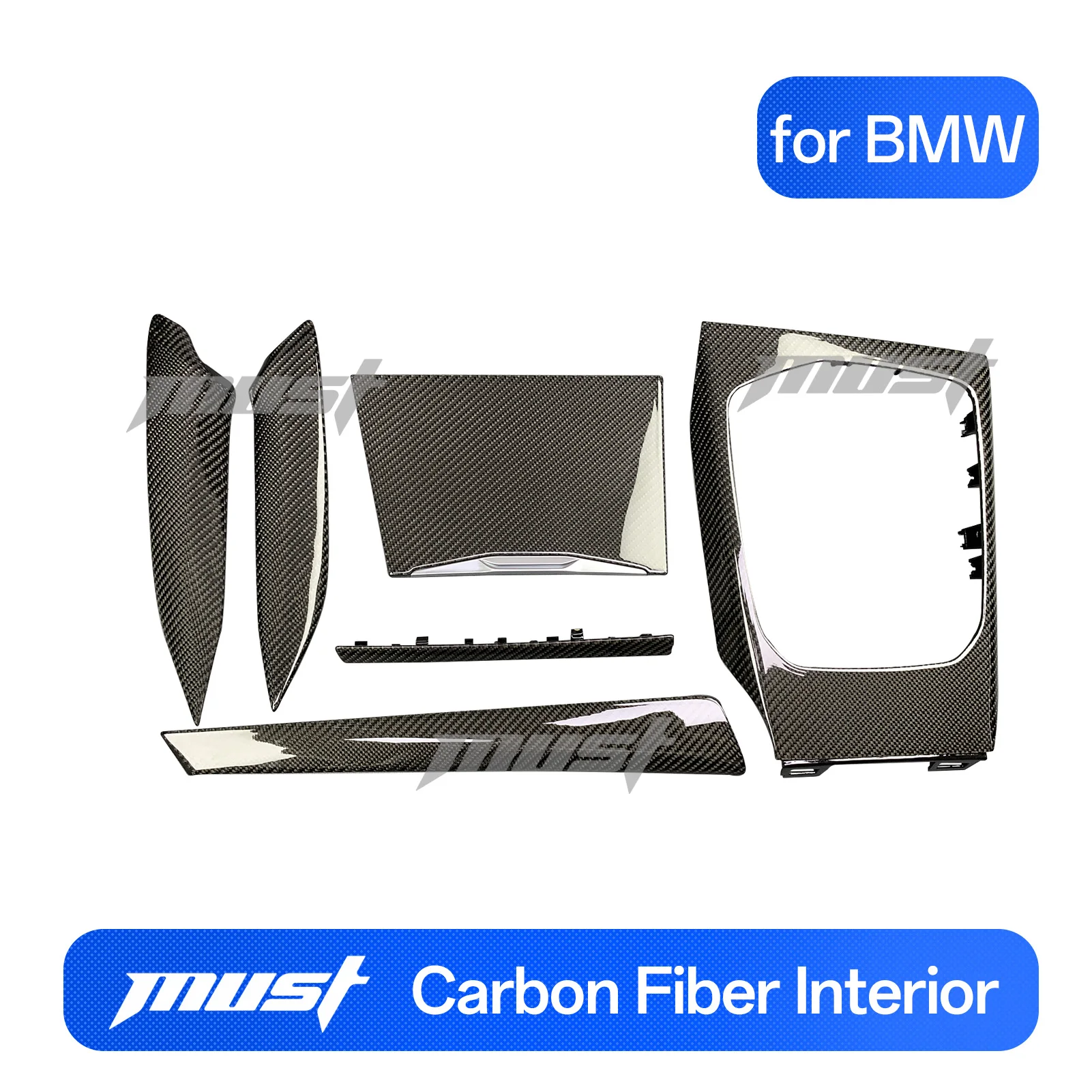 

For BMW Carbon Fiber Interior Car Gear Panel Cover Trim G20 G21 G22 G26 I3 I4 G80 G82 M3 M4 G87 M2 G42 LHD Kit Replacement