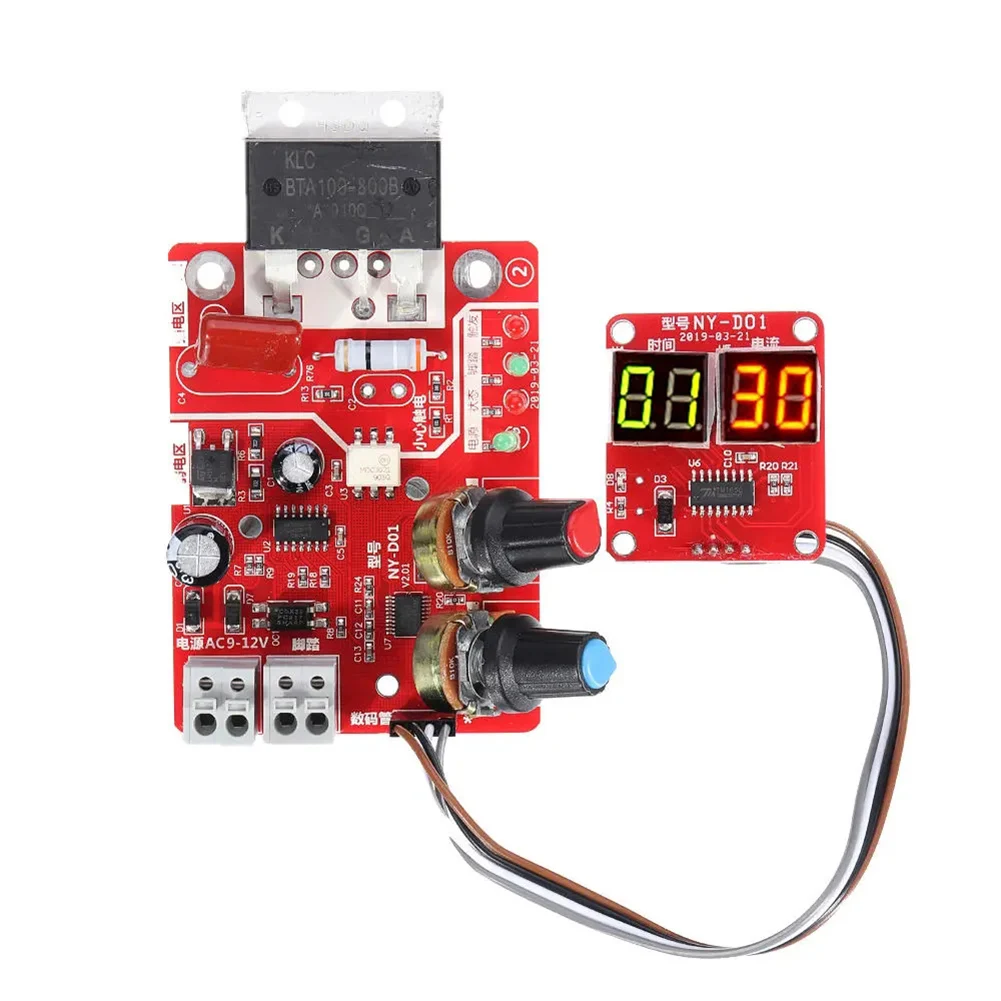 Transformer Controller Board Adjustable Time Current Spot Welder Control Board Digital Display Portable DIY Battery Accessories