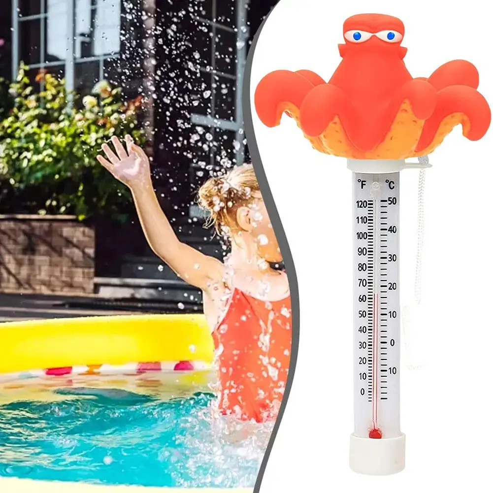 Animal Floating Pool Thermometer Hot Tub Fish Thermometer Meter Temperature Pvc Cartoon H9t0