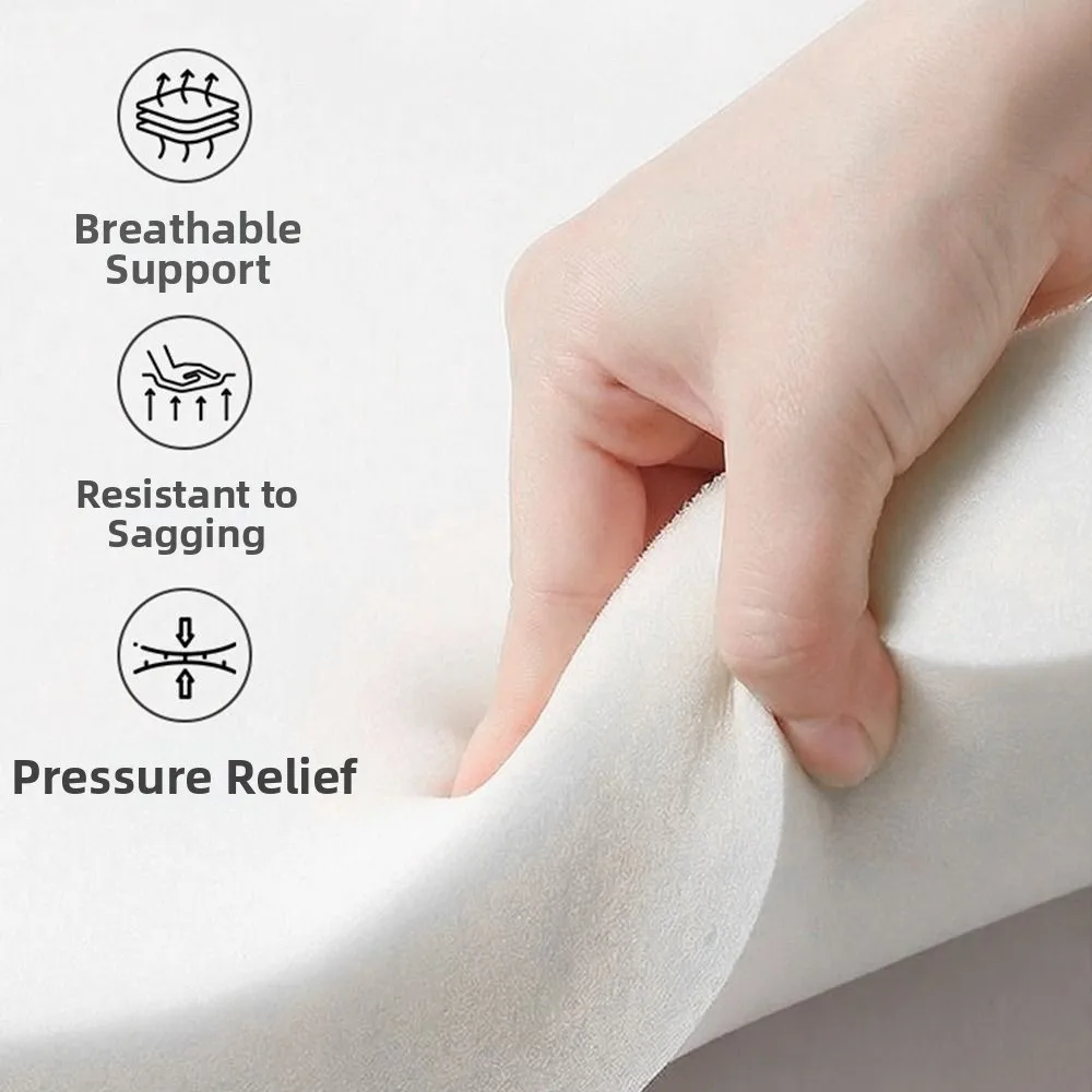 High Elastic Sponge Chair Pad Non-slip Storage Pocket Sponge Padded Pad Thicken Detachable Cover: Soft Butt Pads Four Seasons