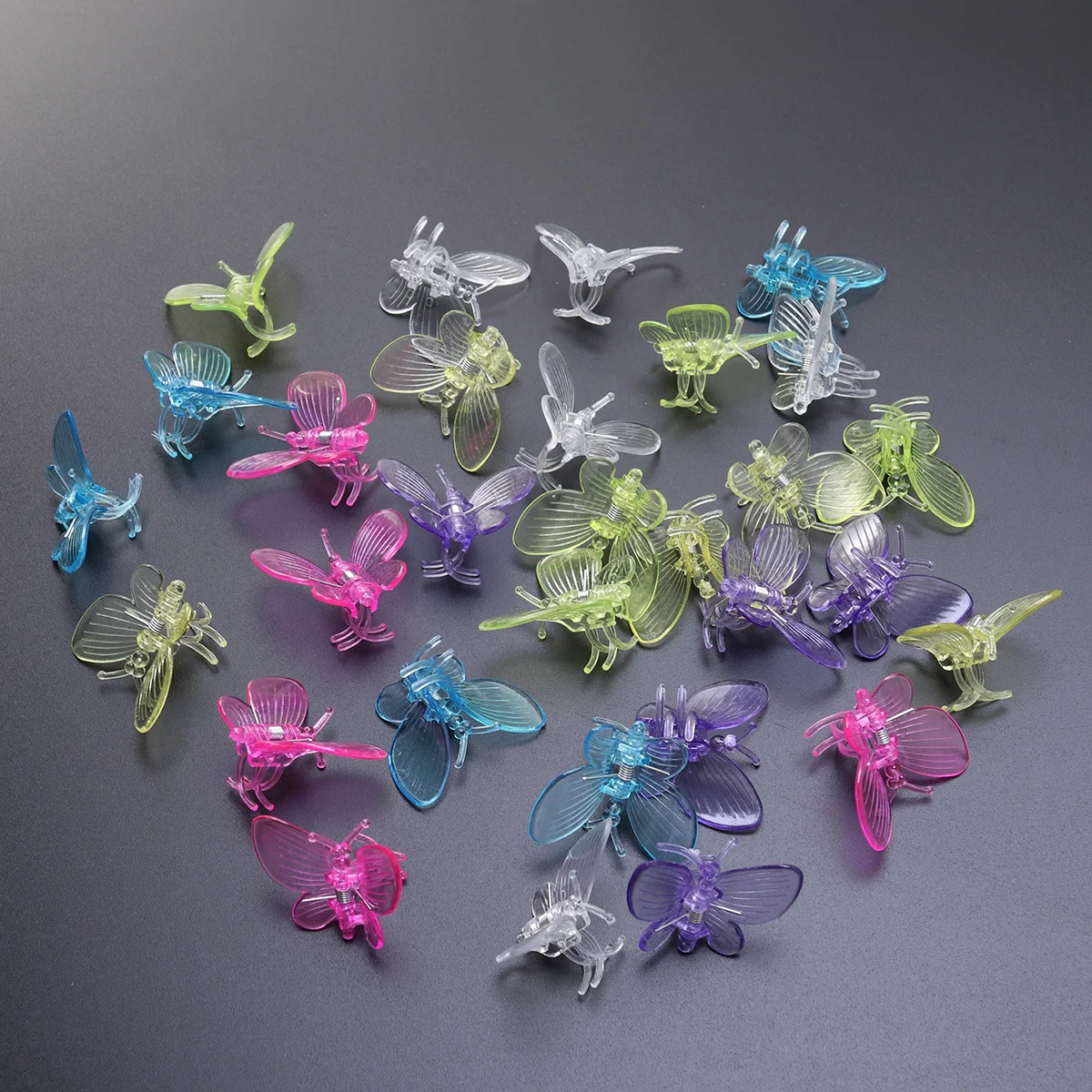 

30PCS Butterfly chid Clips 6 Colors 5PCS Each Garden Plant Support Vine Fixed Bonsai Flower Hair Accessories Gift Choice