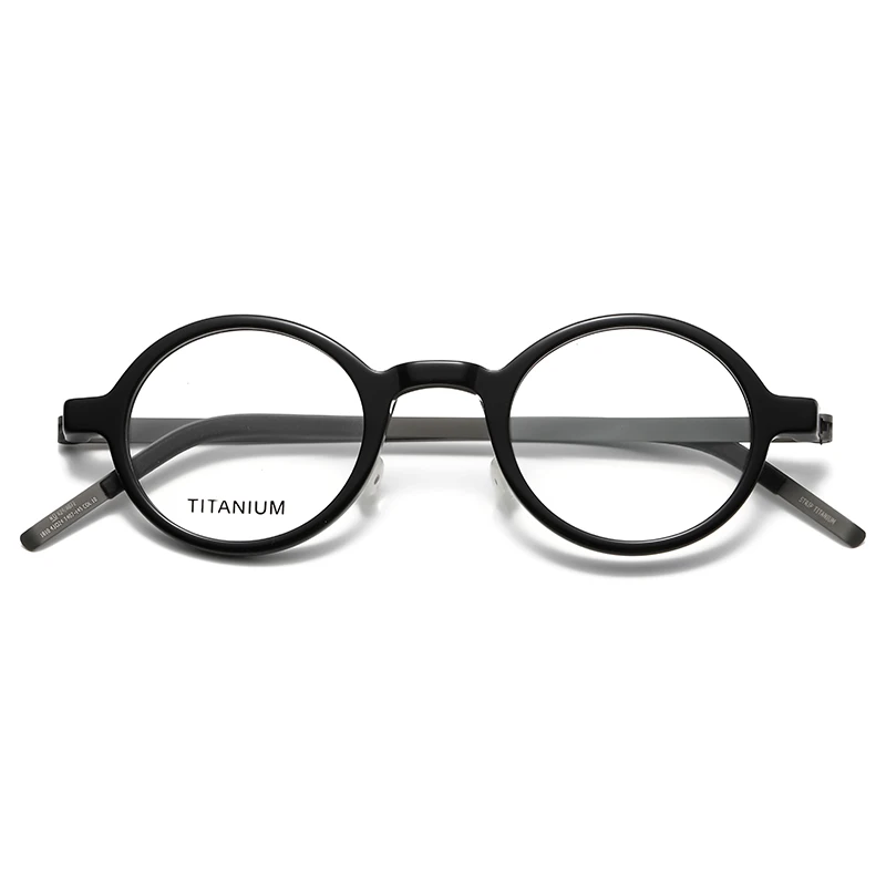 Glasses Frame Men Titanium Small Round Eyewear Prescription Eyeglasses Frames Myopia Optical Oculos Buffalo 1810 Denmark Brand