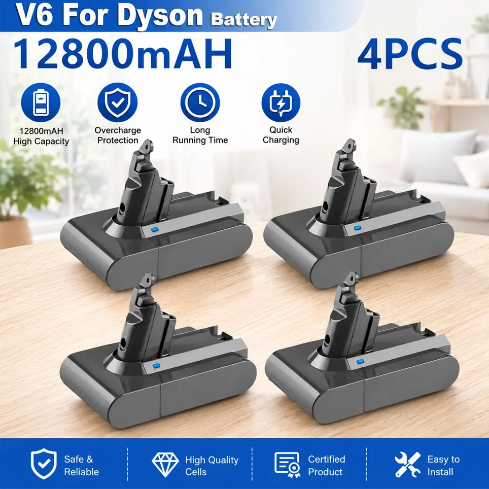 Für Dyson Staubsauger-Akku 21,6V V6 V7 V8 V10 DC31 Ersatzakku SV09 SV11 SV10 SV12 DC45 Animal Staubsauger-Batterien