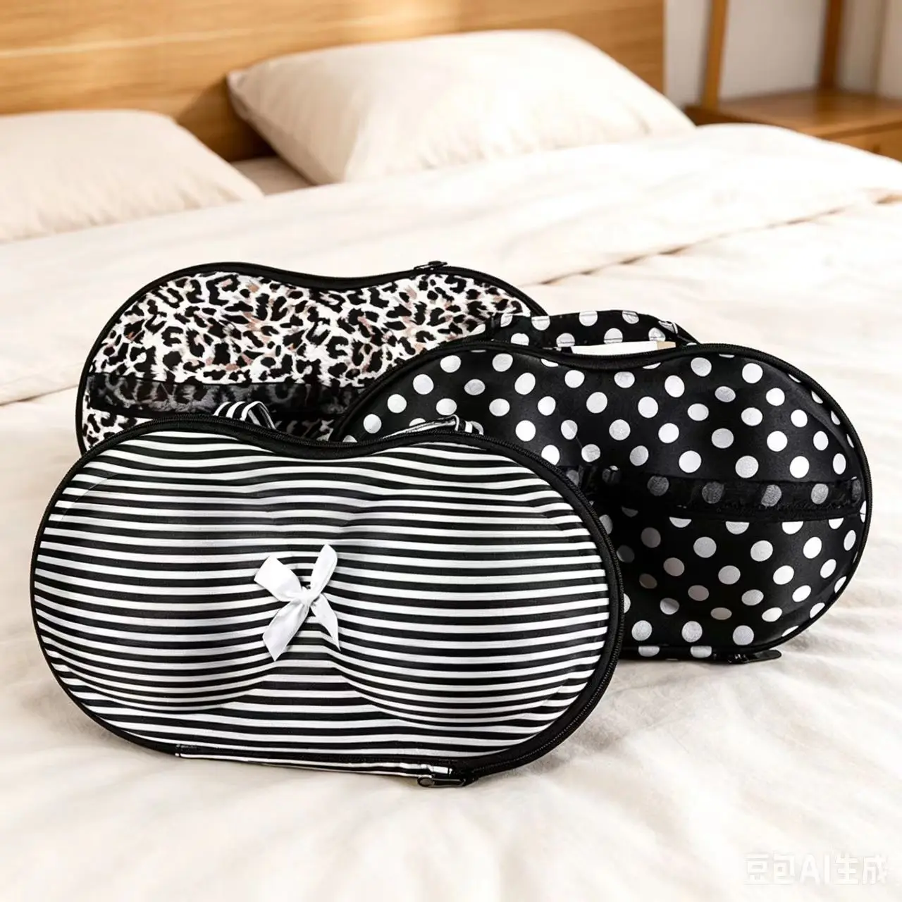 Hard Shell Bra Storage Box Portable Travel Lingerie Organizer Anti-deformation EVA Underwear Bag with Zipper and Handle