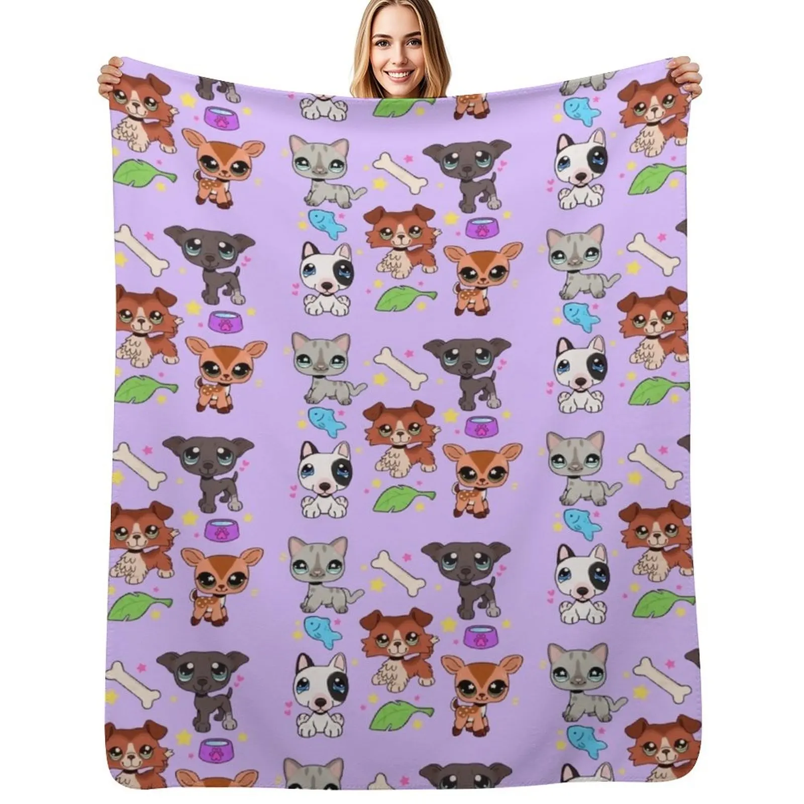 

LPS bunch Throw Blanket Thermal Weighted Soft Plaid Blankets