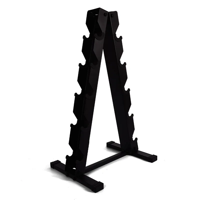 Household fitness adjustment height A-shaped dumbbell rack placement rack