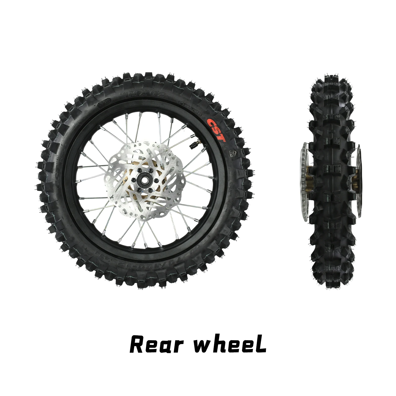 60/100-14 Front+70/100-12 Rear Wheel Set for Surron Hyper Bee Motorcycles on Road Wheel Kit Electric Dirt Bike Motor Accessories