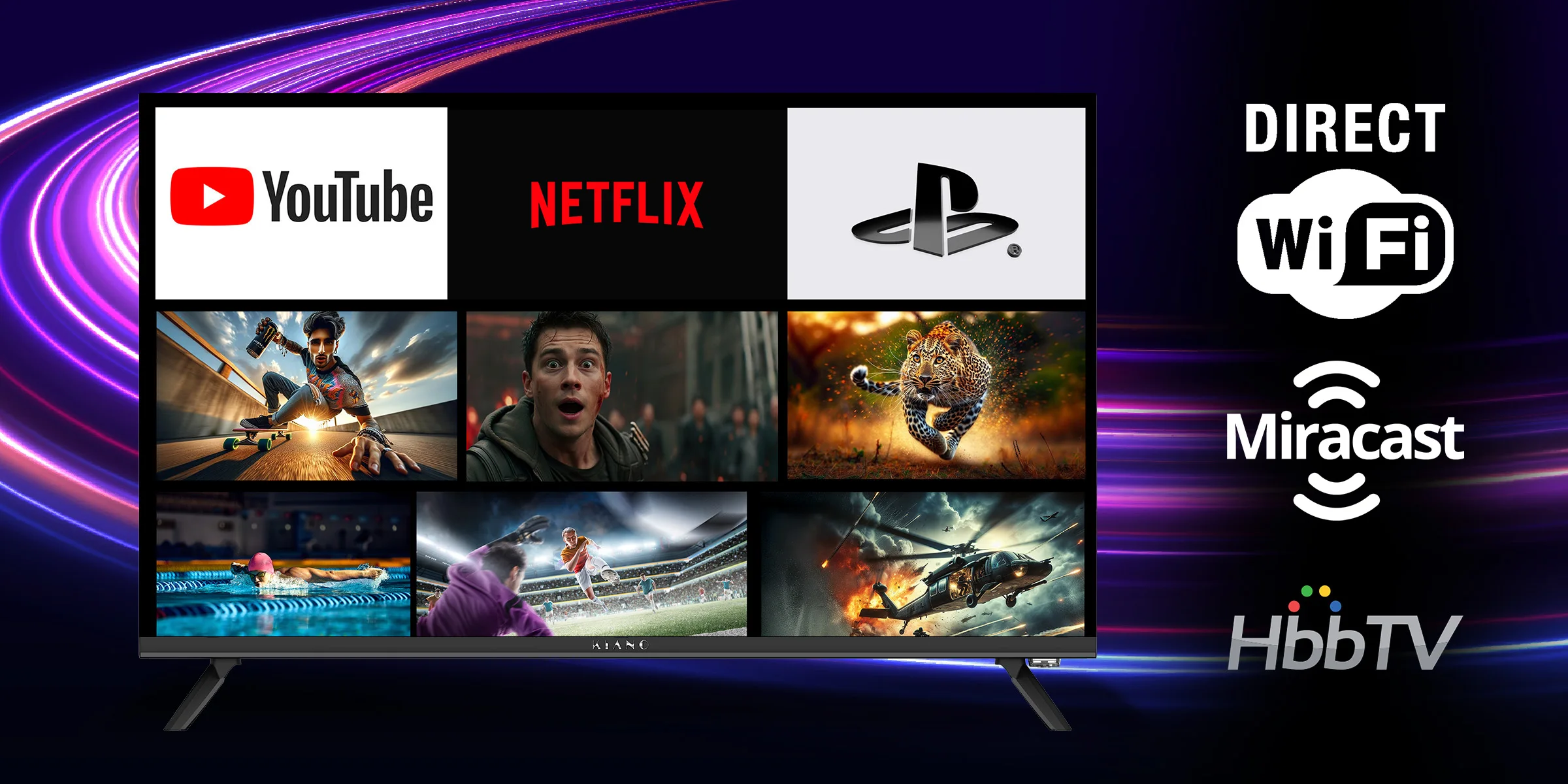 TV LED Kiano Elegance TV 32" HD Ready Negro