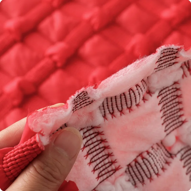 Red Polyester Cotton Fabric For Coat Jacket Vest Pet Clothing Lining Cloth Cushion Fabric