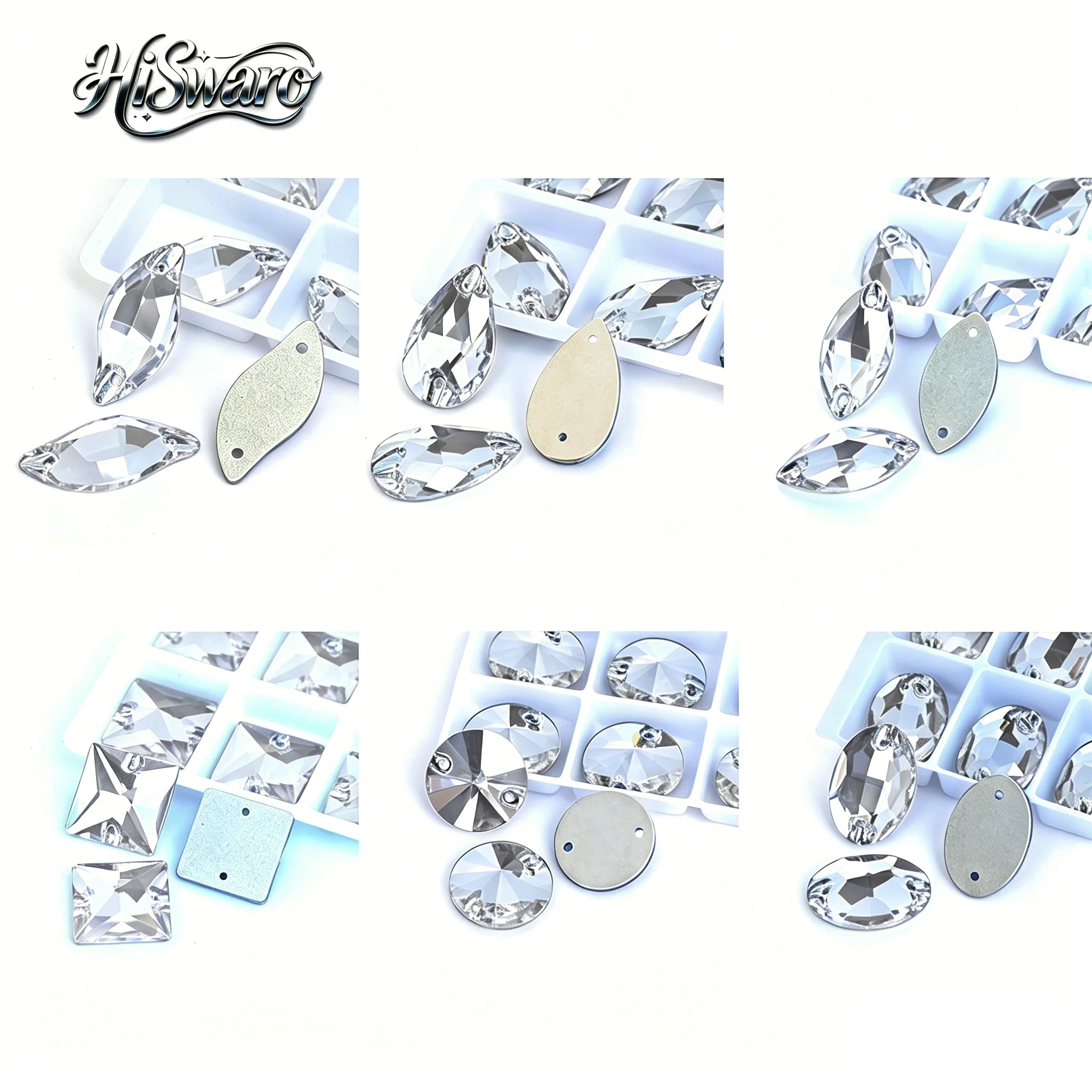 

Wholesale Crystal clear K9 Quality Glitter Sewing Flatback Rhinestones Sew On Stones Glass For Dresses Garment Gems For Clothes