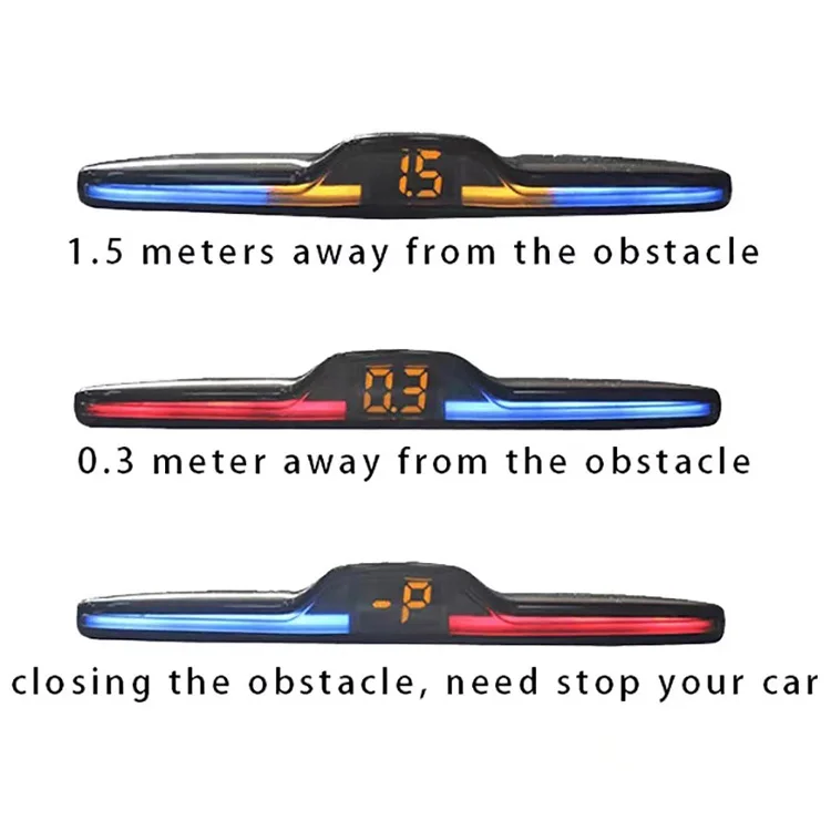 Car Reversing Radar Probe New LED Parking Sensor System Backlit Display Reversing Detection