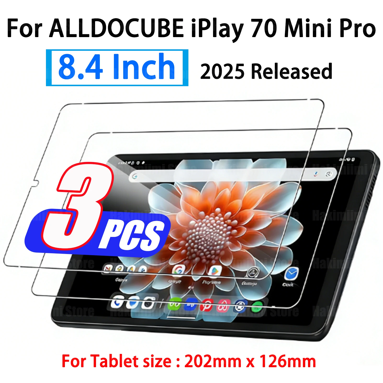 8.4 inch Tablet Tempered Glass Film For ALLDOCUBE iPlay 70 Mini Pro (2025) HD Anti-Scratch Durable 9H Hardness Screen Protector