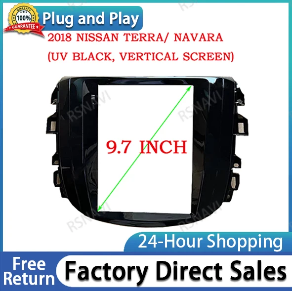 

9.7 inch 2 din Fasxia Car Audio Frame Car Radio Facia,gps navigation fascia panel is suitable for 2018 NISSAN TERRA/ NAVARA