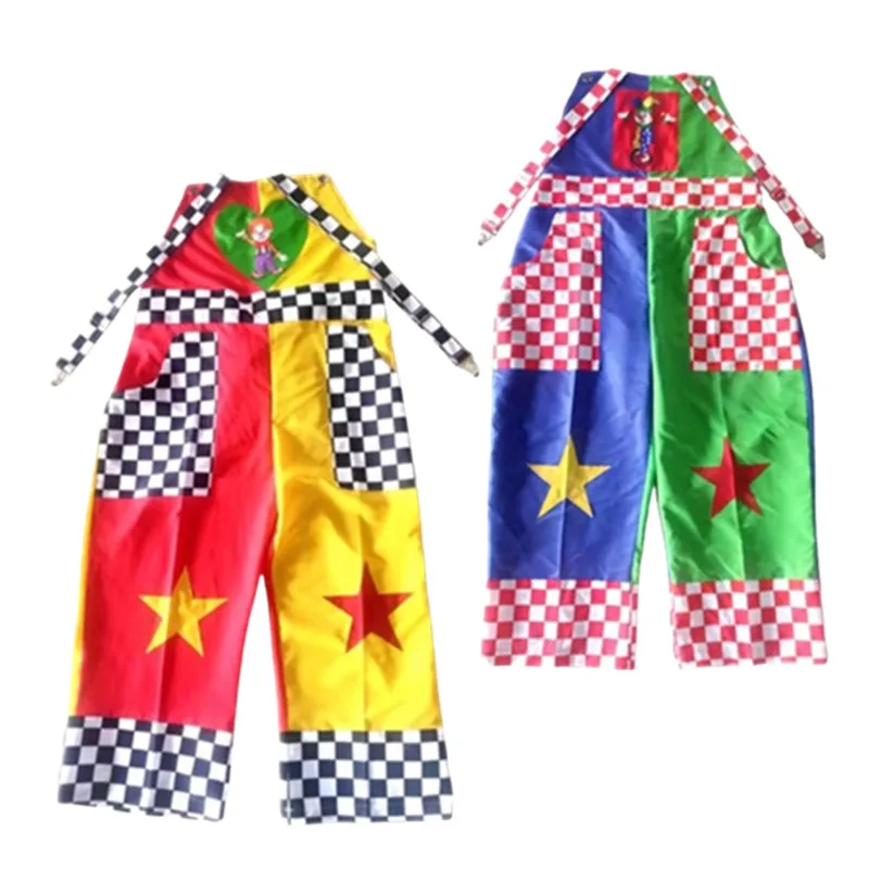 

Adult Grid Clown Clothes Joker Outfit Cute Funny Jumpsuit Halloween Carnival Festival Clothing
