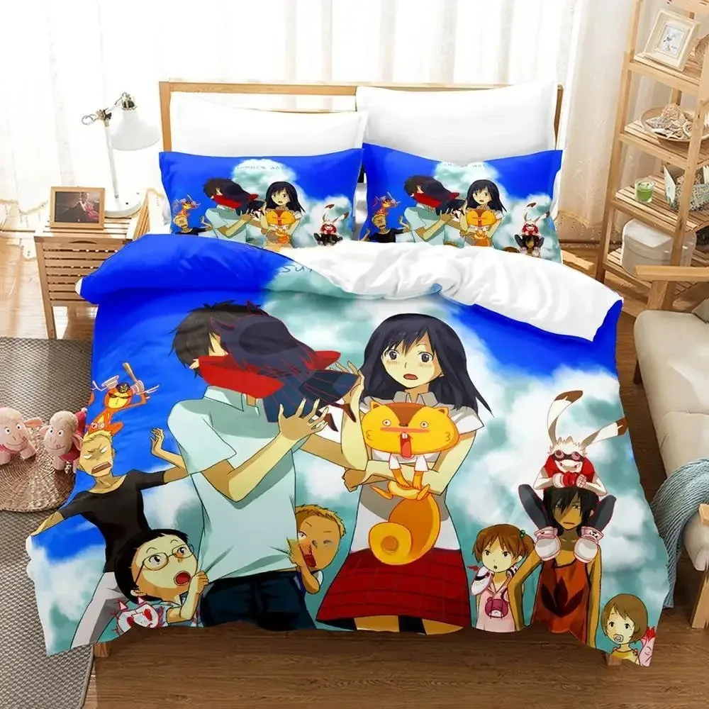 

New Summer Wars Bedding Set Single Twin Full Queen King Size Bed Set Adult Kid Bedroom Duvet cover Sets Cool Anime Bed Sheet Set