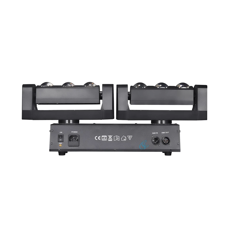 6x20W RGBW Led Strip Beam Moving Head Light Due bracci Professionale DJ Disco Party Illuminazione DMX Dance Floor Bar Attrezzature