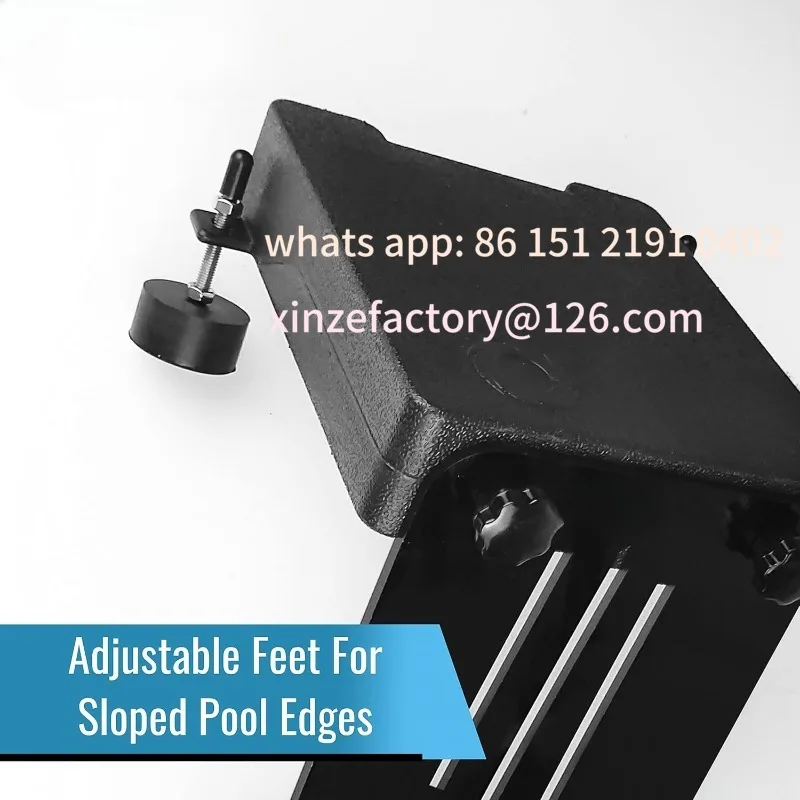 Regulator poziomu wody w basenie z możliwością personalizacji, opatentowany, zawiera wężyk ze stali nierdzewnej i mosiężny kątownik 90 stopni. °   Złącze, automatycznie reguluje poziom wody w basenie