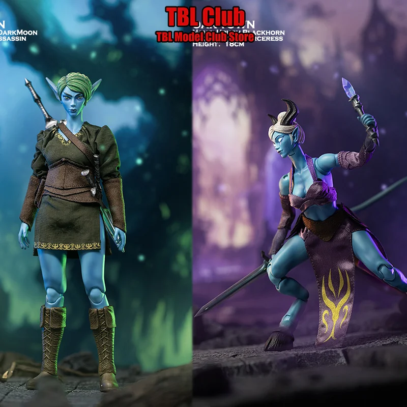 

Pre Stock Original 1/12 Scale Green Hair Elf Berelia Black Horn Witch Delaney 6-inch Full Set Action Figure Female Soldier Toys