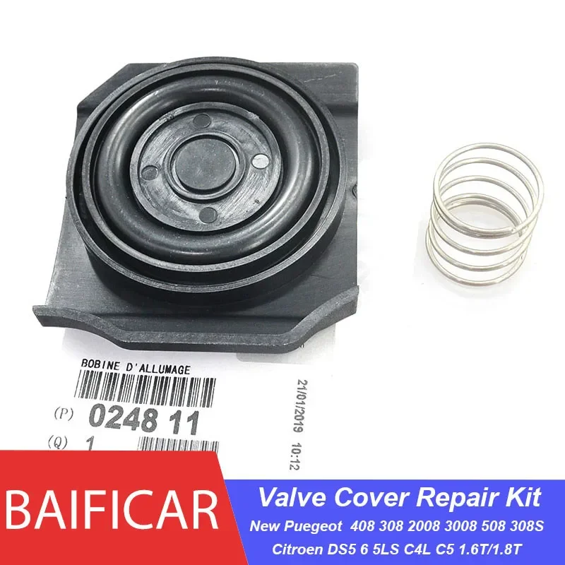 Baificar Brand PCV Valve Cover Repair Kit Cap With Membrane For New Peugeot 408 308 2008 3008 508 308S Citroen DS5 5LS C4L C5