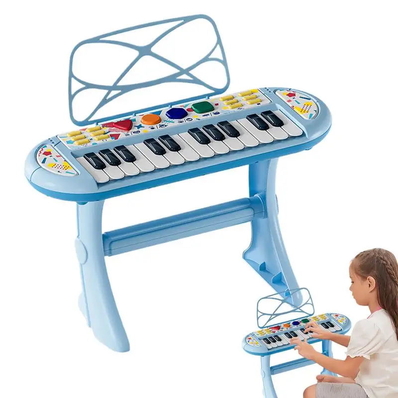 Portable Recording Electronic Musical Instrument 24 Keys Kids Learning Keyboard Piano Toy For Beginners girls boys birthday Gift