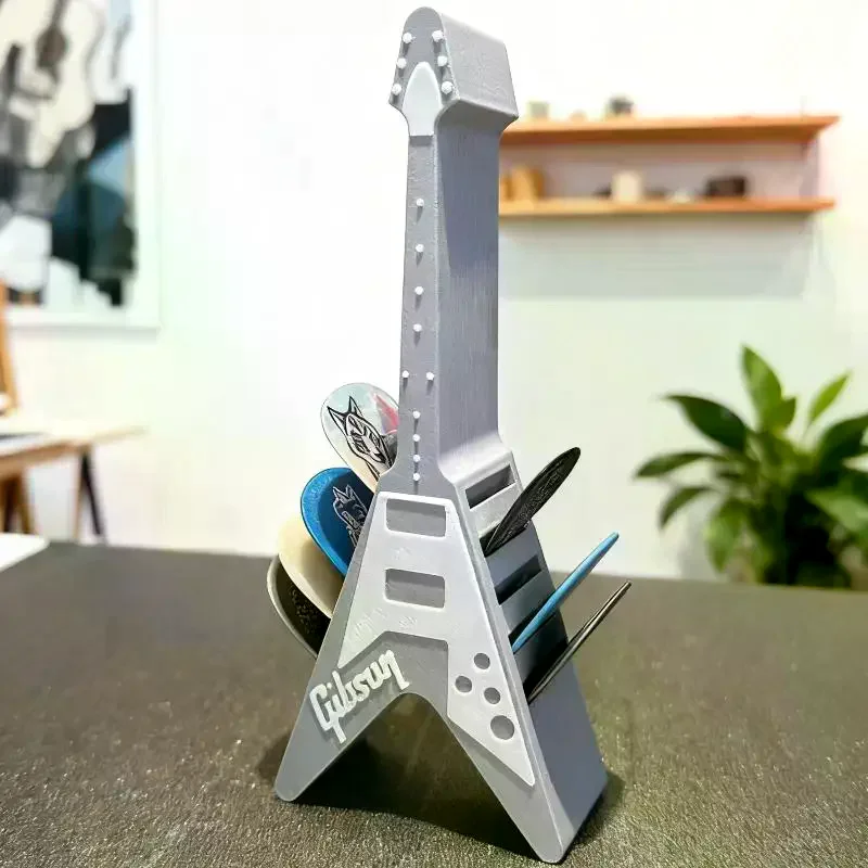 ثلاثية الأبعاد المطبوعة الغيتار يختار صندوق حامل المنظم عرض حالة الغيتار اختيار صندوق تخزين المحمولة تصميم تخزين الحل #2