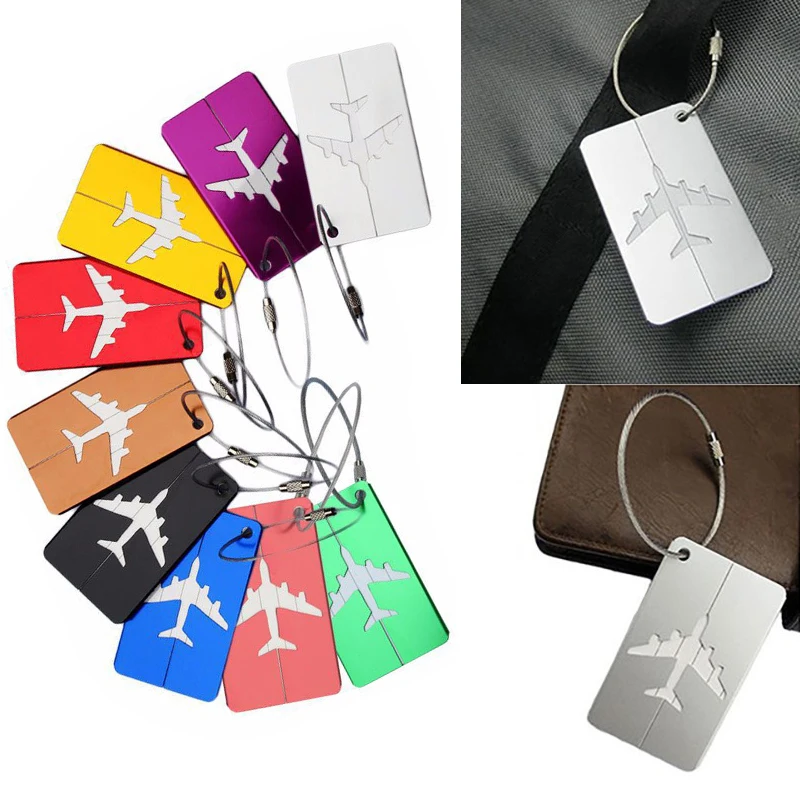 Luggage&bags Accessories Cute Novelty Plane Style  Travel Luggage Label Straps Suitcase Luggage Tags Women Men Name Luggage Tags