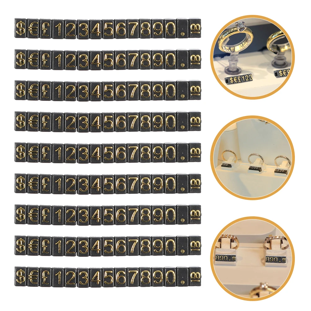

15 Strings Price Tag Pricing Label Stand Necklace Tags for Selling Jewelry Handmade Items Adjustable Small Retail Signs