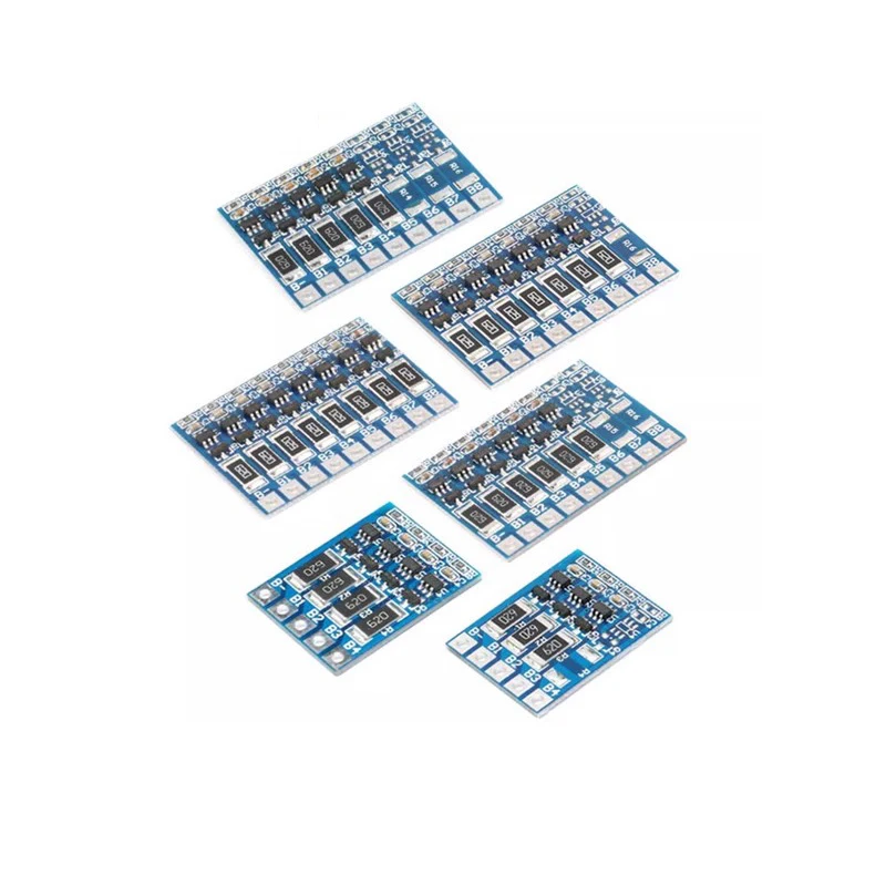 3S 4S 5S 6S 7S 8S bms 4.2V Placa de proteção de função de equilíbrio 68mA 5S Li-ion Lipo Bateria de lítio 18650 baterias balanceadas 5S 21V