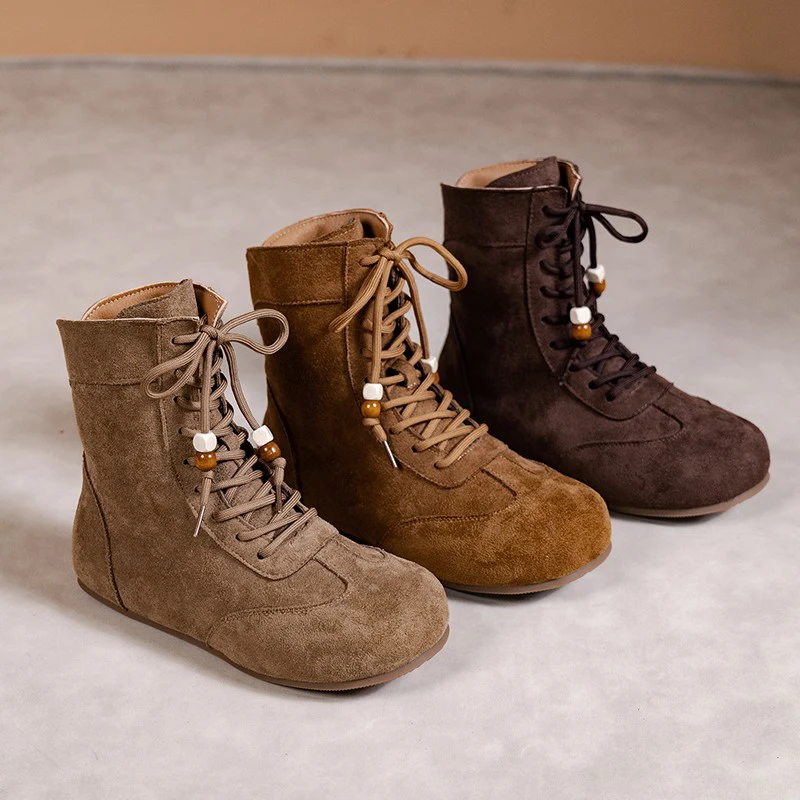 

Women Flats Boots Sport Sneaker Lace Up Casual Shoes 2025 Trend Running Waslking Shoes Winter Chelsea Boots Comfort Snow Botas