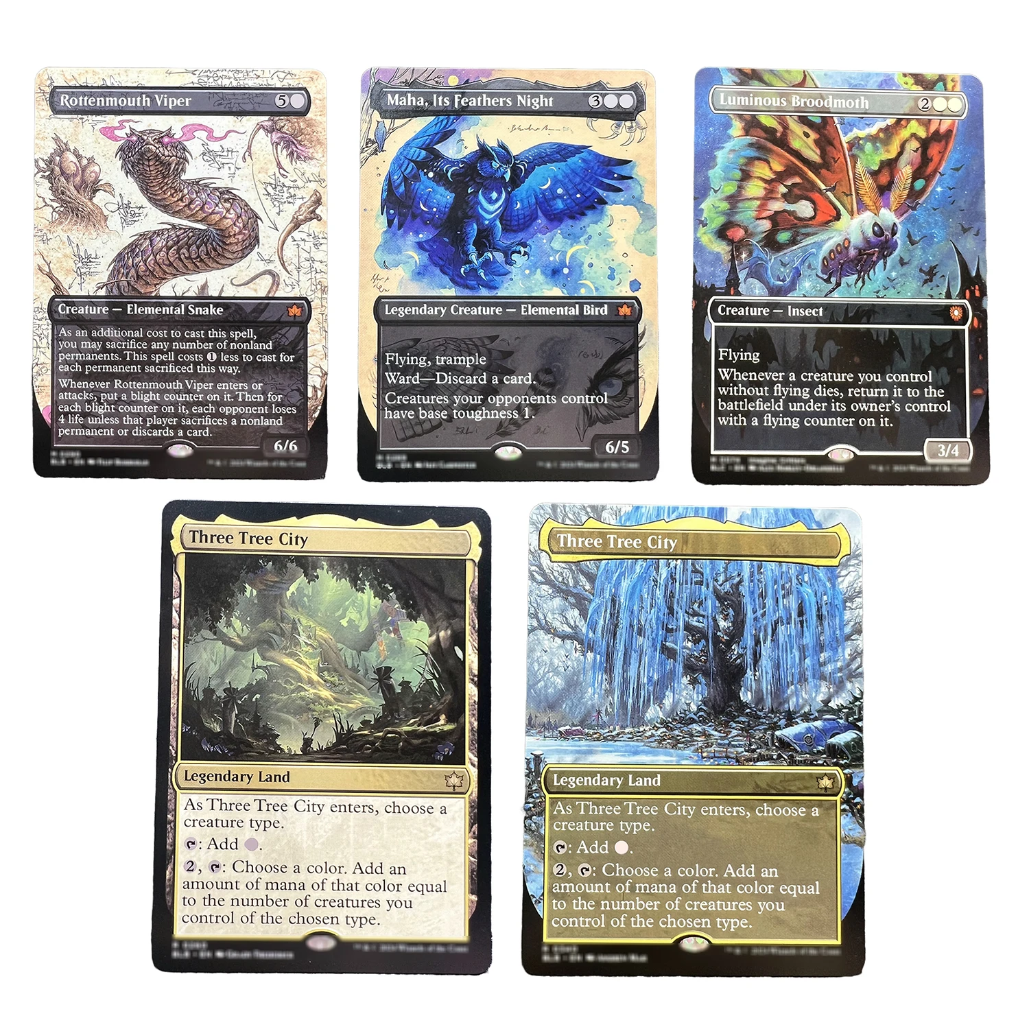 HOLO-Mágicos Cartas de Tabuleiro, Três Tree City, Rottenmouth, Viper 290, blooper, Sylvan, Tutor SPG, BLC, BLB, Inglês Proxy Único