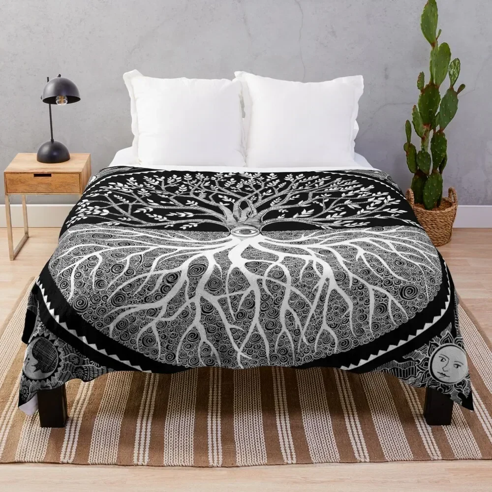 Druid Tree of LIfe Throw Blanket Giant Sofa Weighted Loose blankets and throws Blankets