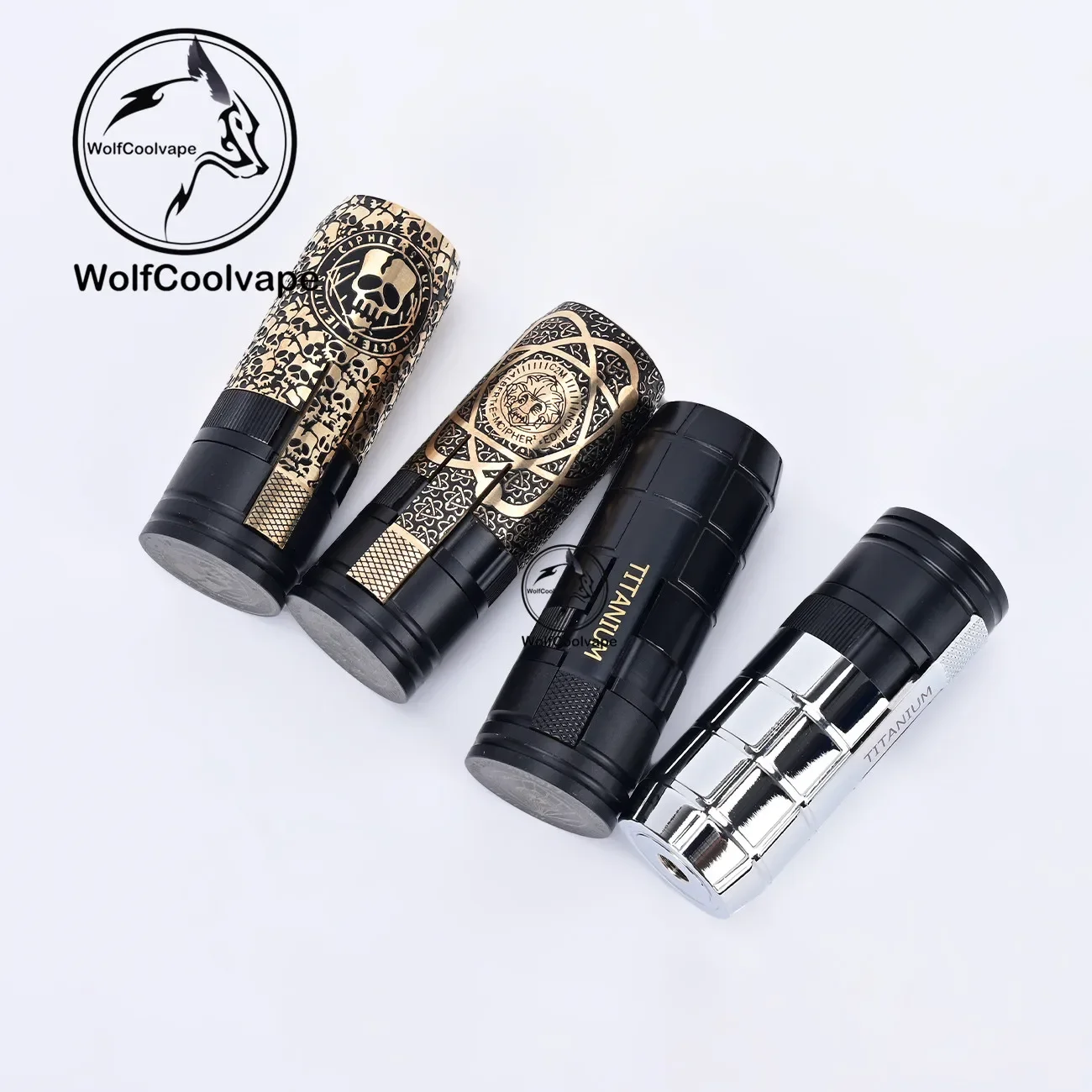 Wolfcoolvape 18650 Batería MK2 Mech Mod Material de latón Mecánico Vape Mod para DIY Vaping con atomizadores de tanque RDA RTA