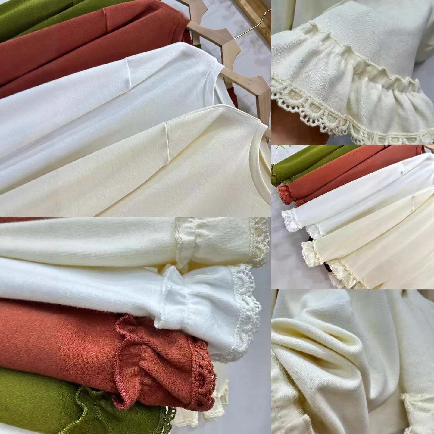 Japanische Mori Kei Kleidung Solide Candy Farbe Baumwolle T-Shirts Frauen Herbst Winter Oansatz Langarm Casual Lose Pullover Tops