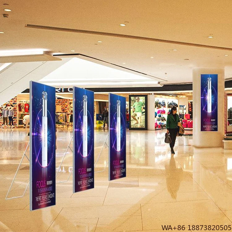 ملصق رقمي داخلي LED للأرضية St LCD شاشة تعمل باللمس كشك عرض إعلاني مركز تسوق لافتات رقمية