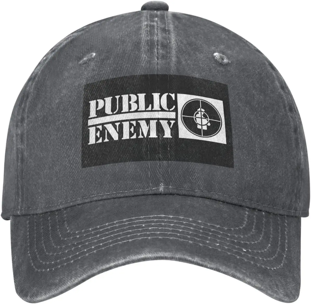 Public Enemy Logo Washed Baseball Cap Adjustable Cotton Dad Hat for Men Women Streetwear