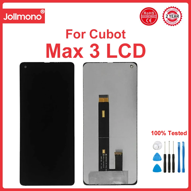 100% Tested 6.95 Inch New  Cubot Max 3 LCD Display and Touch Screen Digitizer Replacement For Cubot MAX3 Phone LCD