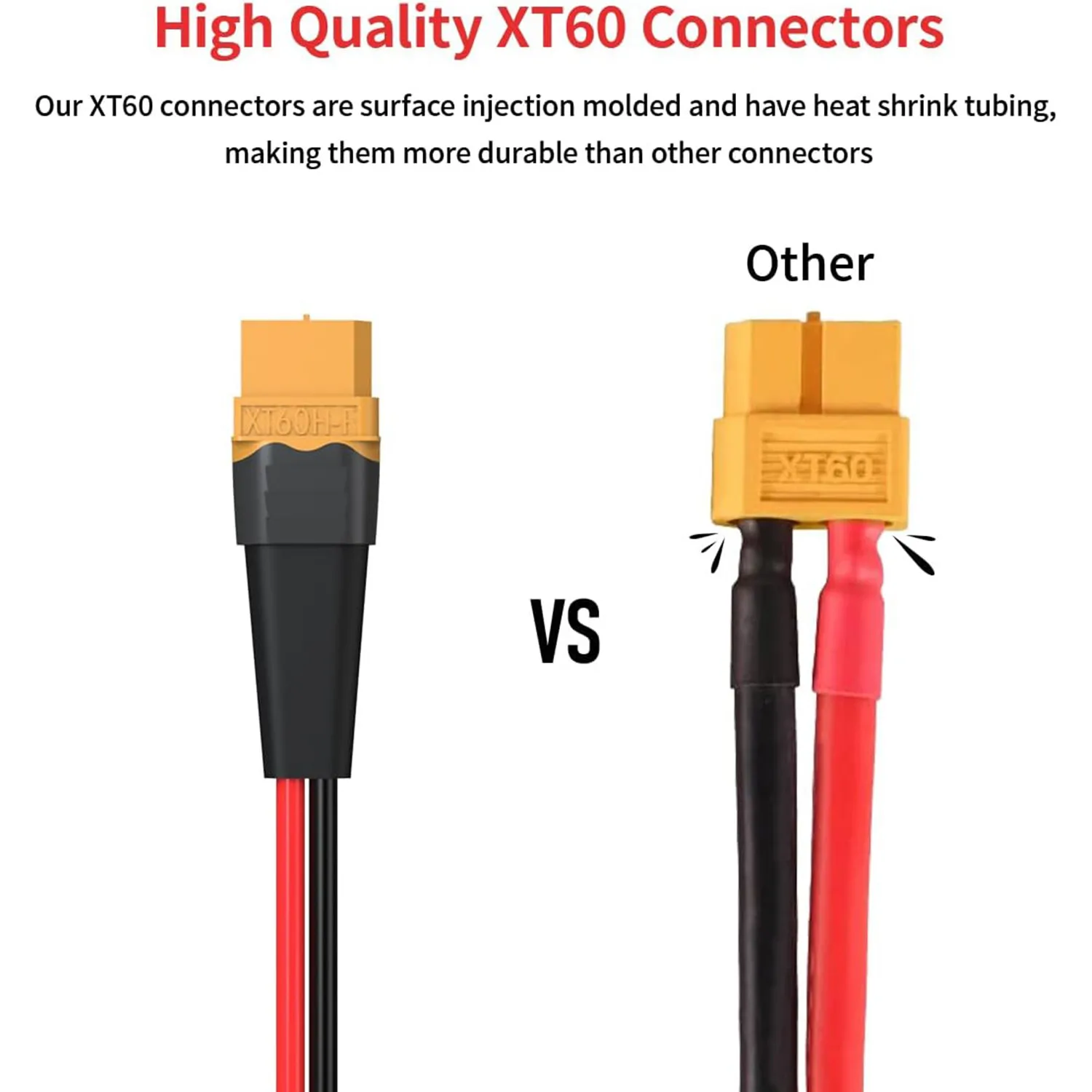 XT60 Male to Car Cigarette Lighter 14AWG 12V Cigarette Lighter Male Plug Connector Cable for Portable Solar Generator Power Stat