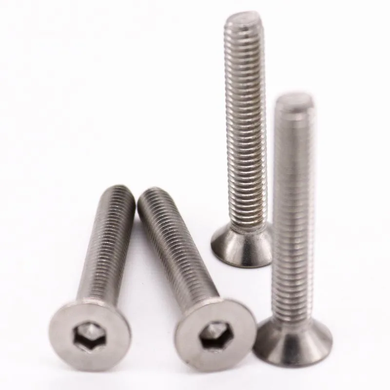 1/2/3/5/10/20 M2 M2.5 M3 M4 M5 M6 M8 M10 316 Stainless Steel Countersunk Head Hexagon Socket  Head Machine Bolts and Screws