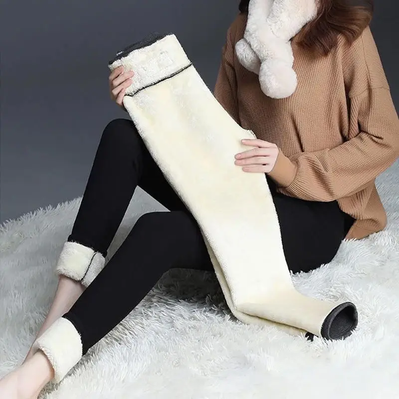 Women Winter Thicken Leggings Warm Fleece Pants Female Thermal Leggins