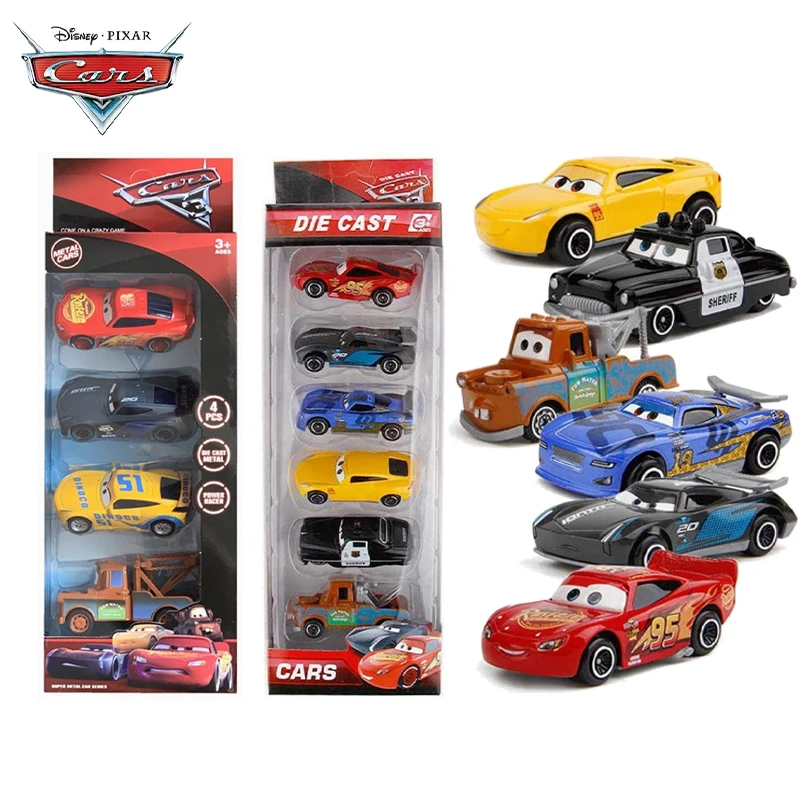 Disney Pixar Cars 3 Metal Car Toys Lightning McQueen Cruz Ramirez Black Storm Jackson 1:64 Cars Toy Birthday Gift for Children