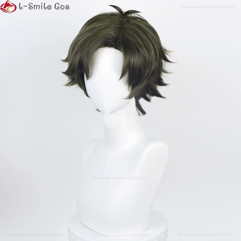 Anime cos Damian Desmond Cosplay Wig Short 30cm Green Party Wigs Anya Forger's Classmate Second Son of Donovan Boy Wigs