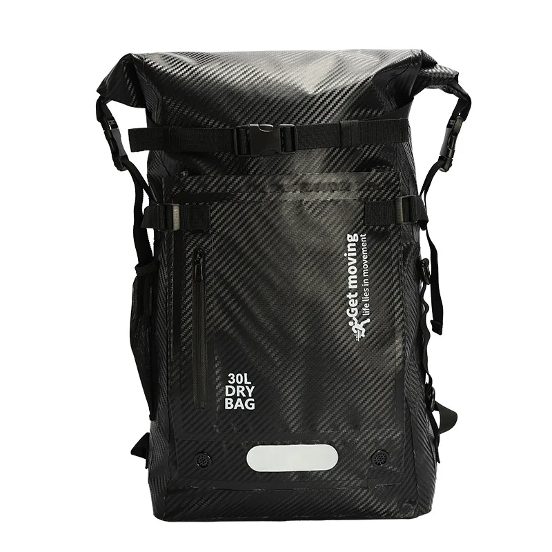 30L PVC Swimming Waterproof Dry Bag Double Straps Rafting Sports Kayaking Canoeing Swimming Bag Travel Kit Backpack Storage Bag