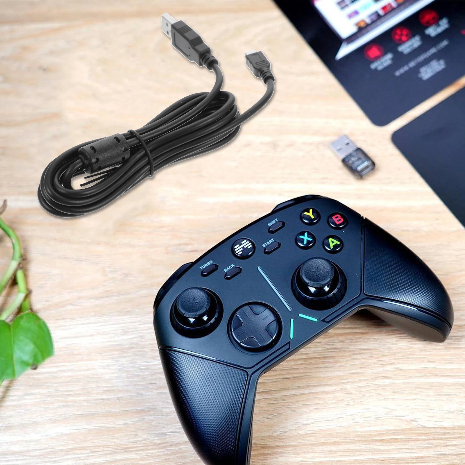 

1pc Gamepad Usb Charging Cable Premium Fast Cord For Game Handle Universal Data Line With Over Voltage Protection Car