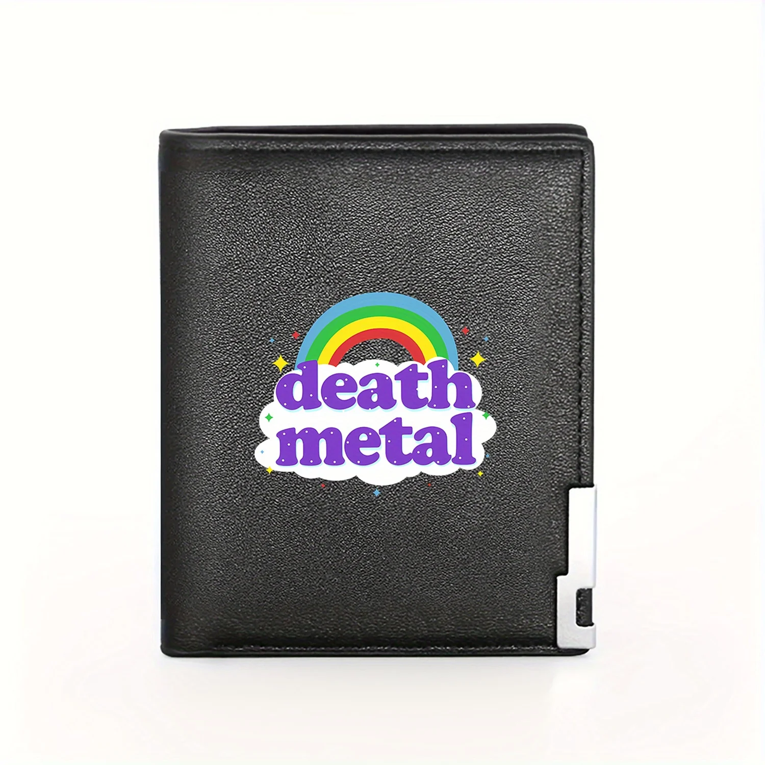 

Rainbow Death Metal Cloud Wallet Business Mens Casual Elegant Simple Practical Quality Wallet Stylish Printing Graphic Creative