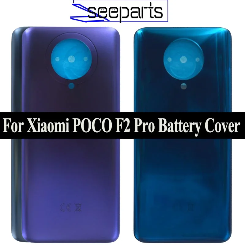 

New Cover For Xiaomi Poco F2 Pro Battery Cover Back Glass Panel Rear Housing Case Poco F2 Pro M2004J11G Back Cover