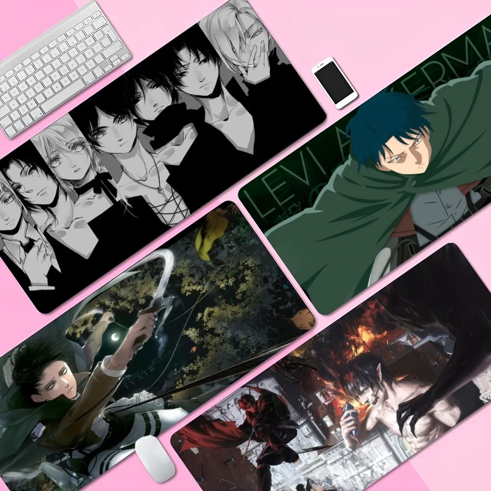 Anime A-Attack On Titan Levi A-Ackerman Mousepad Custom Skin Desktop Desk Mat Kawaii Gaming Writing Pad for PC Computer Table