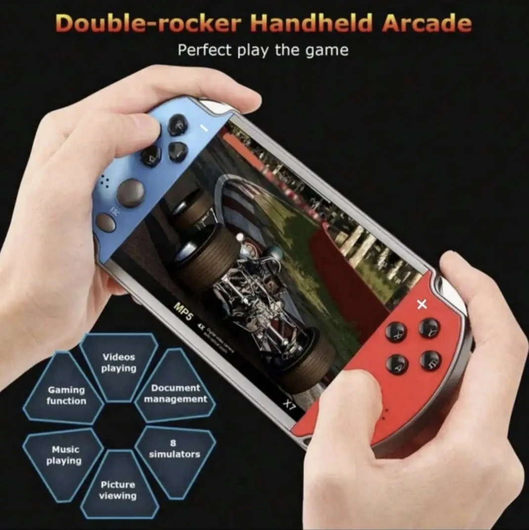 X7 Handheld Game Console 4.3 Inch Handheld High Definition Screen with Clear Video Built in Many Arcade Games Retro Games image 3