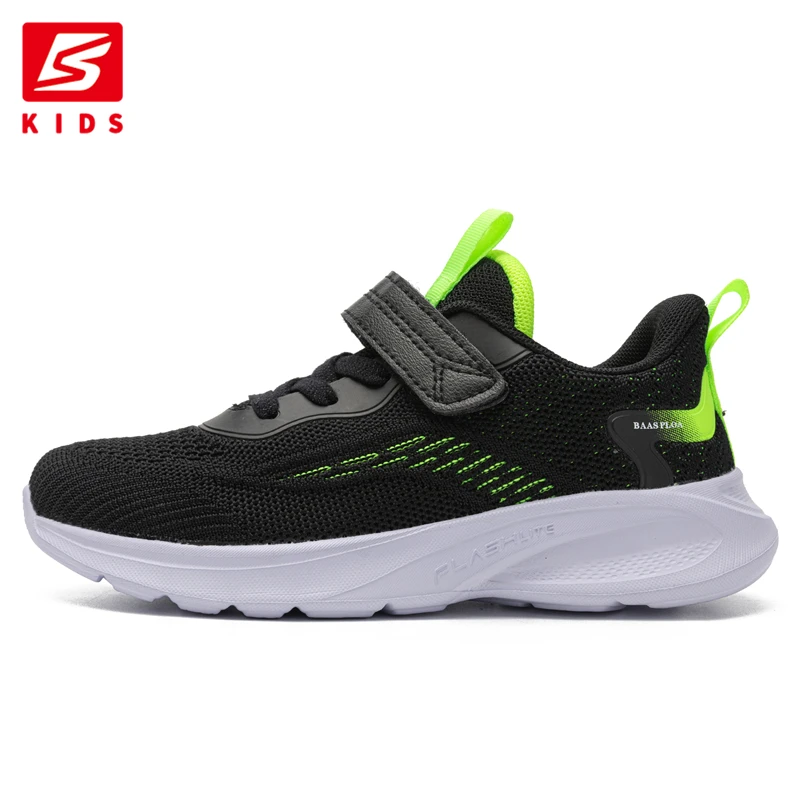 Baasploa Children Sports Shoes 2024 New Casual Lightweight Mesh Breathable Sneakers Kids Outdoors Comfortable Non-Slip Running S