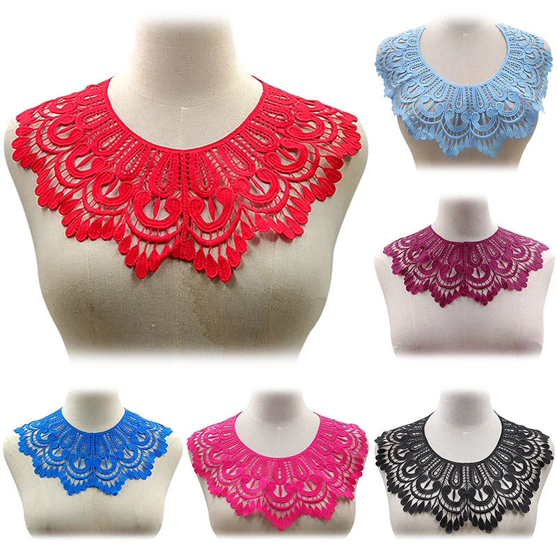 

1 Piece Of Water-soluble Lace Collar With Milk Silk Embroidery, Three-dimensional Hollow Collar Diy Lace Accessories